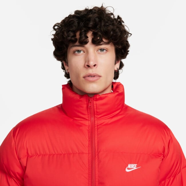 red nike puffer jacket mens
