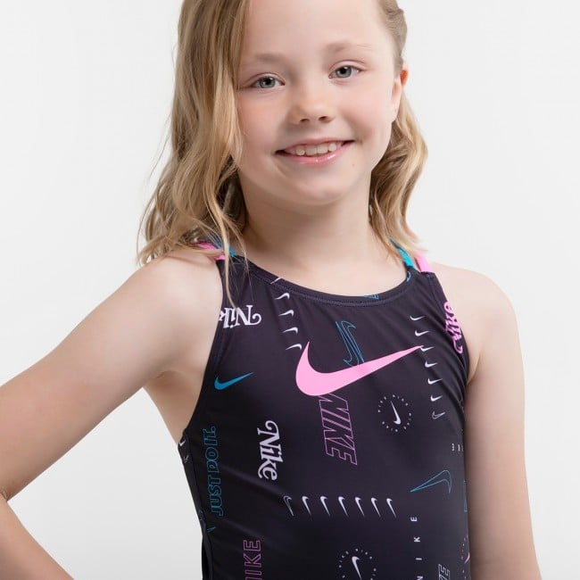 Nike logo toss girls spiderback 1pc swimwear and bikinis